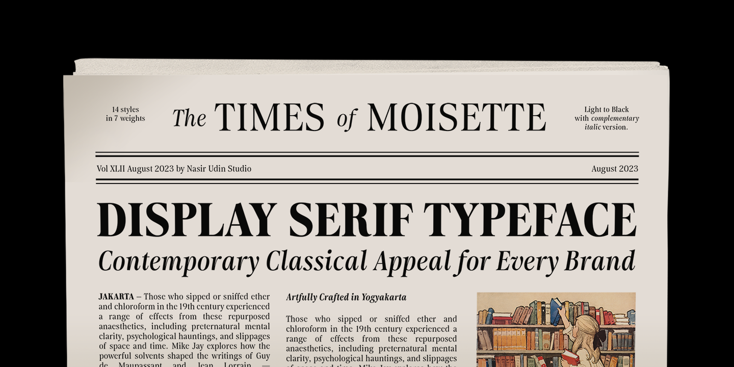 popular serif text