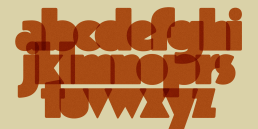 chunky retro font